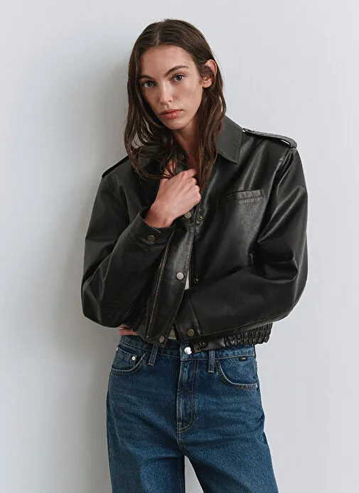 Mavi Leman Deri Ceket