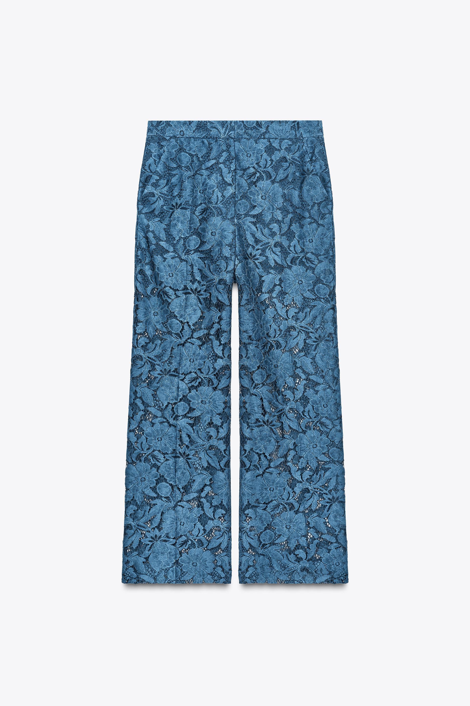 Zara Kısa Dantelli Pantolon