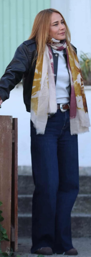 Mavi Leman Deri Ceket - Dizi kıyafeti